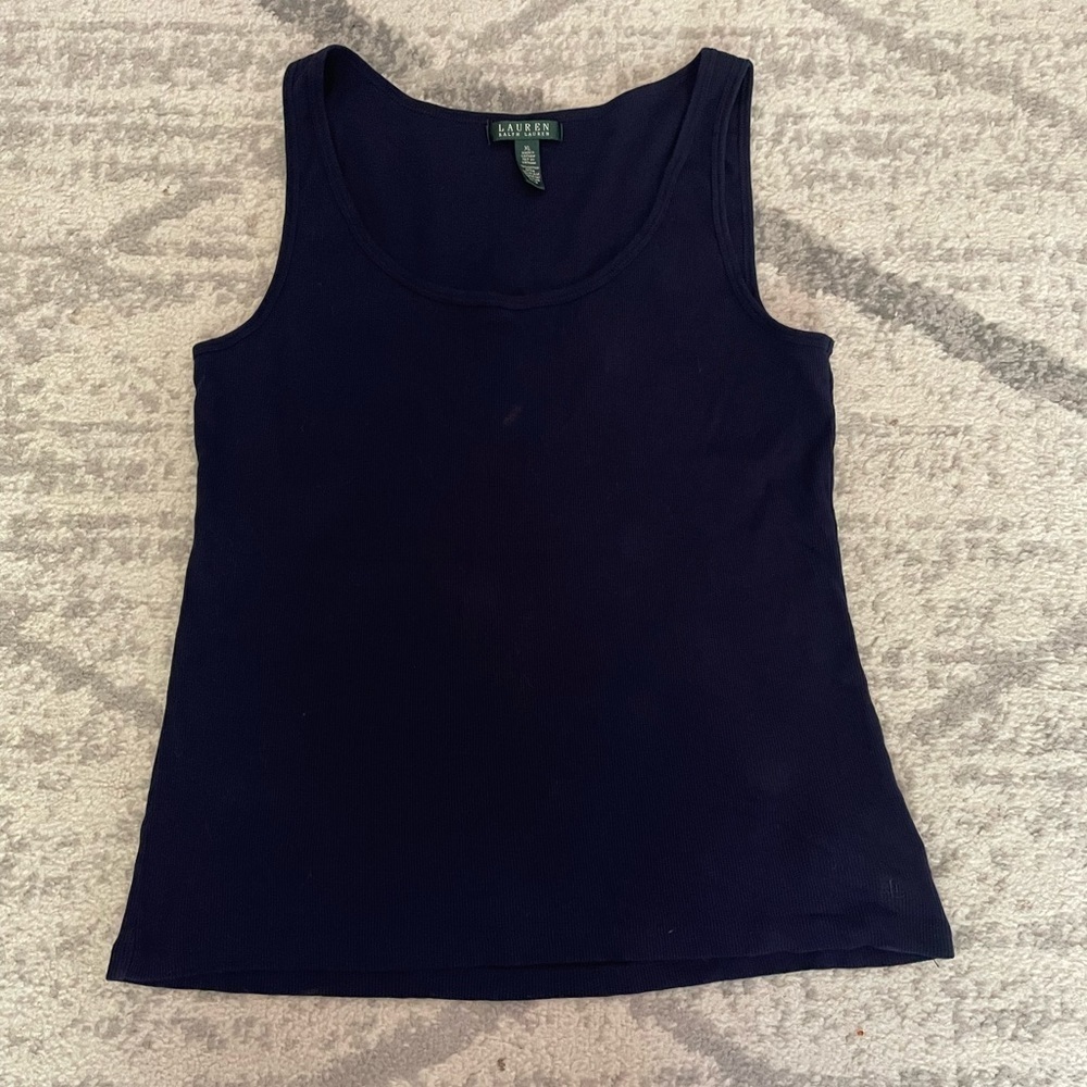 LAUREN Ralph Lauren Blue Tank Womens XL